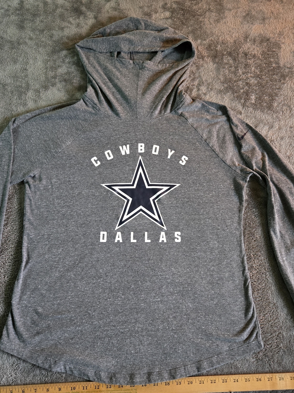 NFL Dallas Cowboys Gray Hooded Youth Sweatshirt with Star Logo